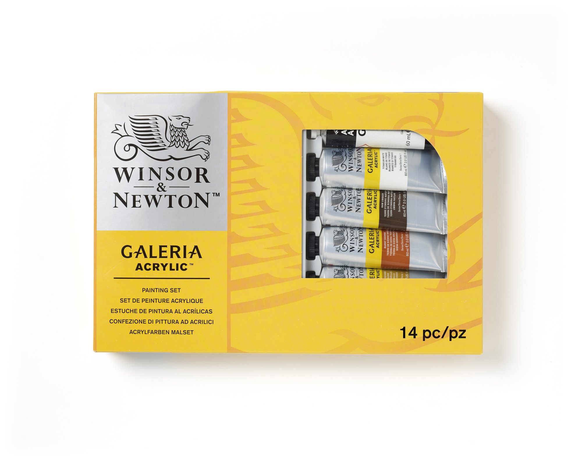 Набор красок акриловых GALERIA 9цв. по 60мл+аксессуары в картонной упаковке по 9 530.00 руб от Winsor&Newton
