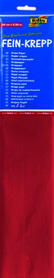 Бумага креп цветная FOLIA 32г/кв.м 500х2500мм красное пламя по 49.00 руб от Folia Bringmann