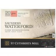 Альбом для акварели SAUNDERS WATERFORD HP 300г/кв.м 260х180мм 20л. белый