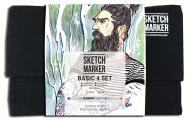 Набор маркеров SKETCHMARKER на спирт. основе Basic 4 24шт. базовые оттенки+пенал