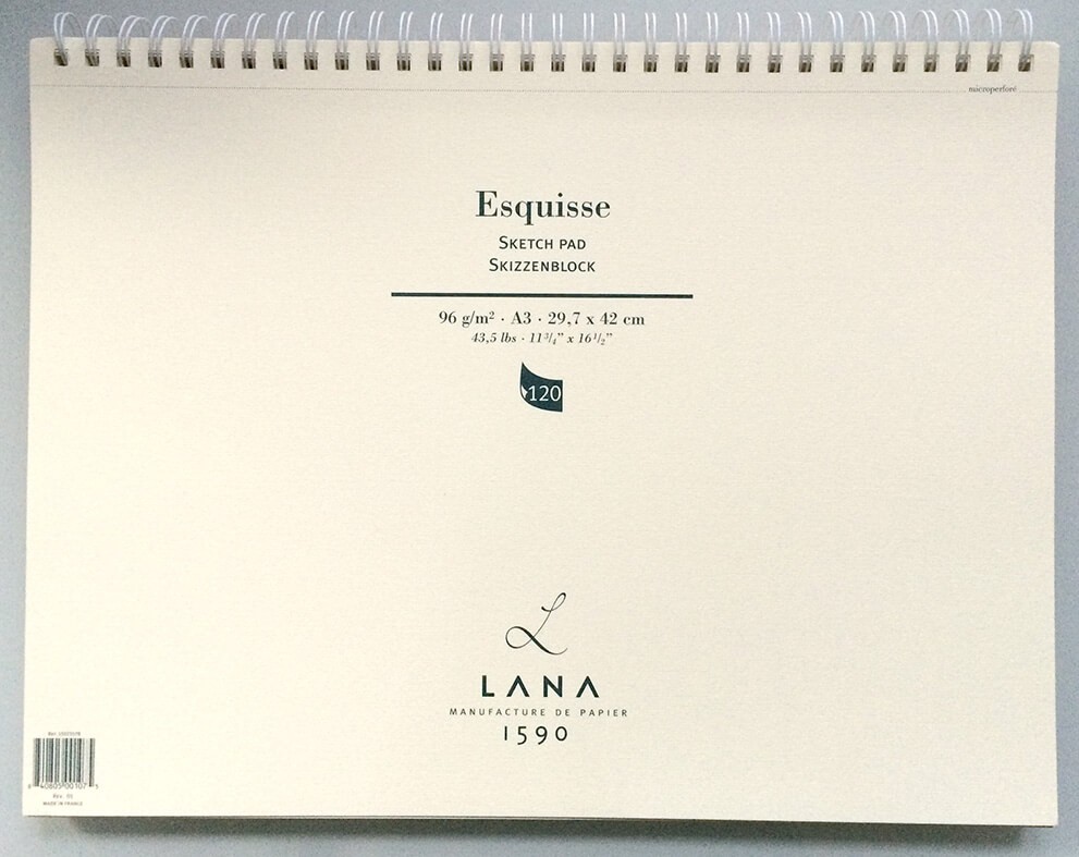 Альбом для эскизов ESQUISSE 96г/кв.м (А3) 297х420мм 120л. спираль по 2 173.00 руб от Lana