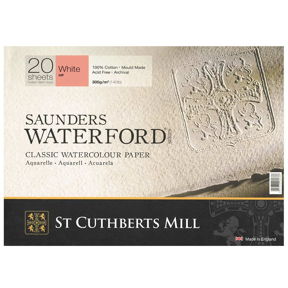 Альбом для акварели SAUNDERS WATERFORD HP 300г/кв.м 260х180мм 20л. белый по 2 425.00 руб от St Cuthberts Mill