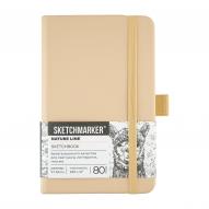 Скетчбук для графики SKETCHMARKER 140г/кв.м 90х140мм 80л. благородный бежевый