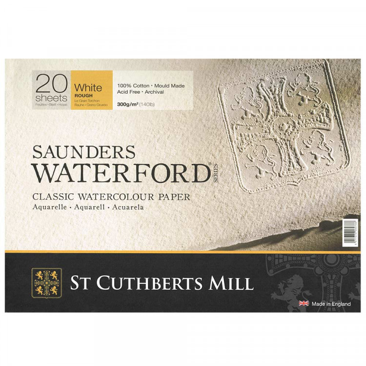 Альбом для акварели SAUNDERS WATERFORD ROUGH 300г/кв.м 260х180мм 20л. белый по 3 042.00 руб от St Cuthberts Mill