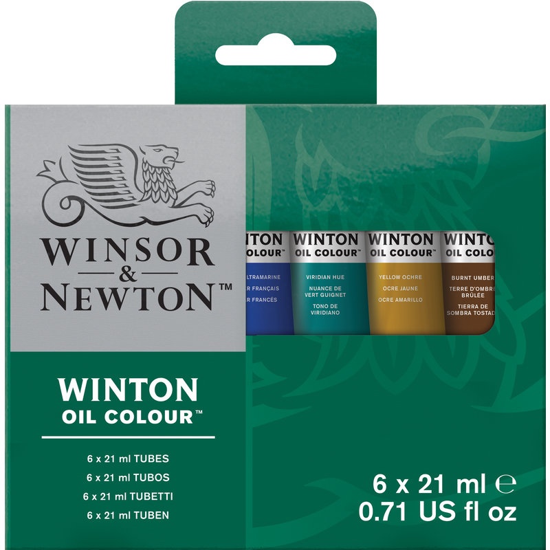 Набор красок масляных WINTON 6 цв. по 21мл в картонной упаковке по 2 880.00 руб от Winsor&Newton
