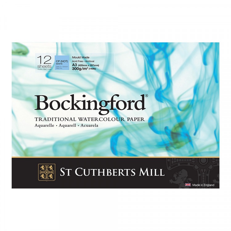 Альбом для акварели BOCKINGFORD CP 300г/кв.м (А3) 297х420мм 12л. белый склейка по 3 134.00 руб от St Cuthberts Mill