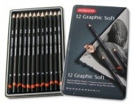 Набор чернографитных карандашей GRAPHIC SOFT 9B-H 12шт. в металлической упаковке по 1 705.00 руб от Derwent