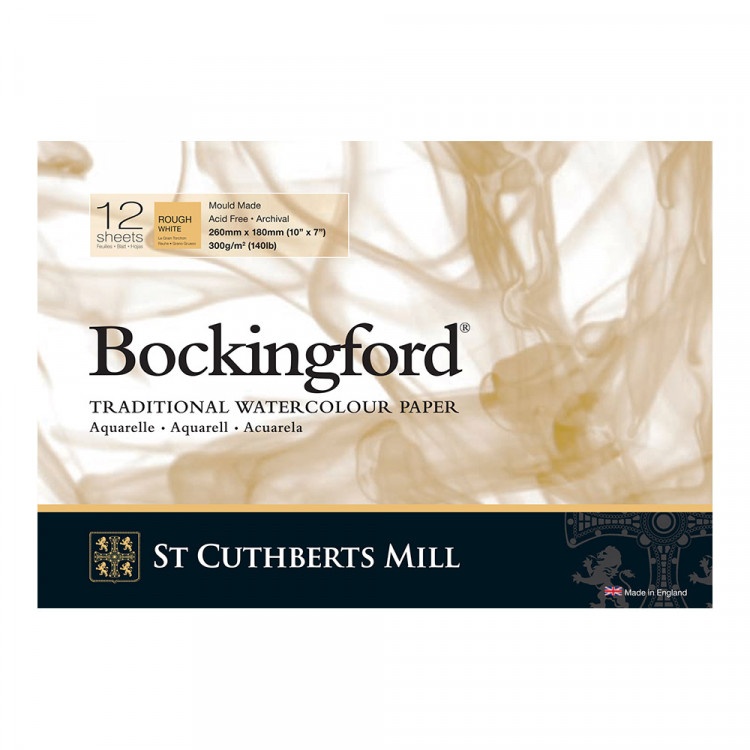 Альбом для акварели BOCKINGFORD ROUGH 300г/кв.м 260х180мм 12л. экстра белый по 1 195.00 руб от St Cuthberts Mill