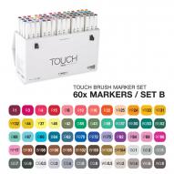 Набор маркеров TOUCH TWIN BRUSH 60шт. набор B по 25 353.00 руб от Touch ShinHan
