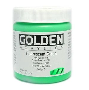 Краска акриловая GOLDEN цв.№4620 зеленый флуо флакон 118мл по 1 955.00 руб от Golden