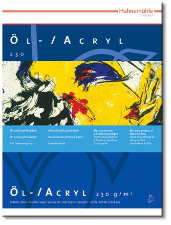Альбом для акрила и масла OL/ACRYL 230г/кв.м 300х400мм фактура – лен 10л. по 2 380.00 руб от Hahnemuhle