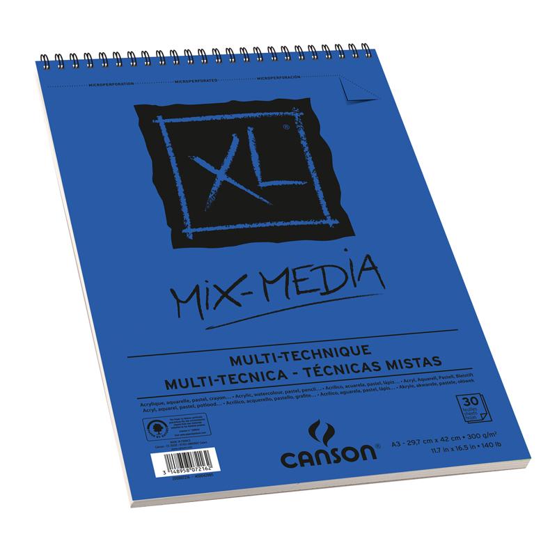 Альбом XL MIX MEDIA 300г/кв.м (А4) 210х297мм 30л. на спирали по 779.00 руб от Canson