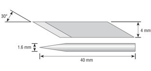 Набор лезвий перовых для ножа АК-5, 30шт, 4мм по 409.00 руб от Olfa