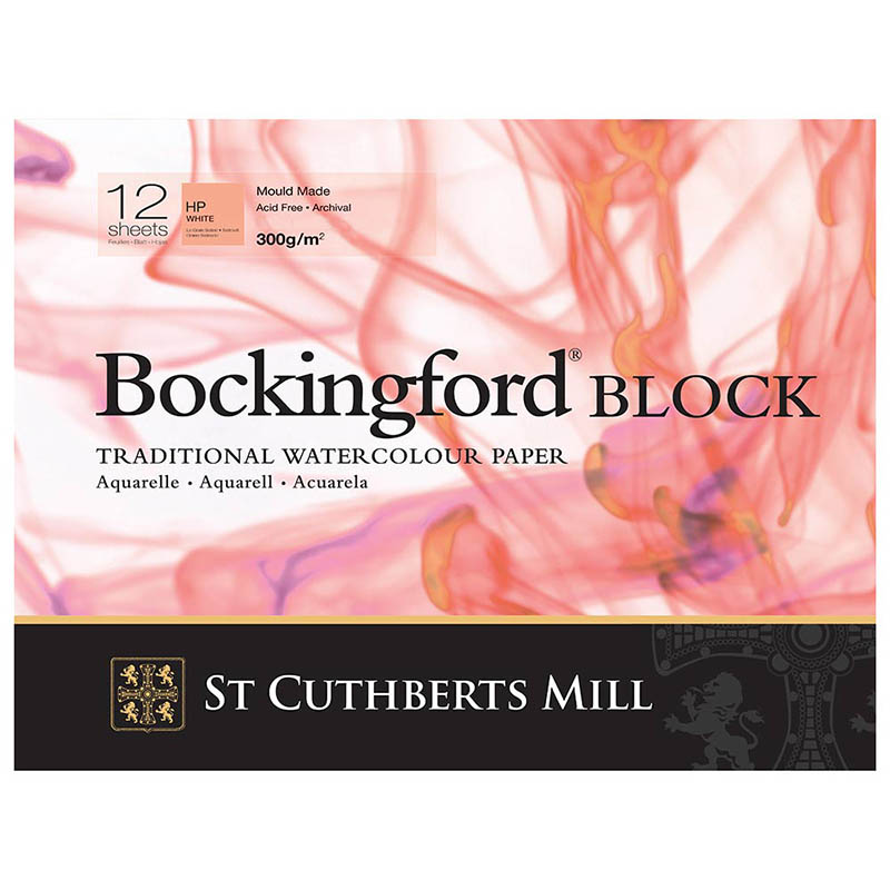 Альбом для акварели BOCKINGFORD HP 300г/кв.м (А4) 210х297мм мелкое зерно 12л. склейка по 1 880.00 руб от St Cuthberts Mill