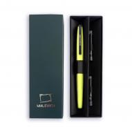 Набор ручка перьевая МАЛЕВИЧЪ EF 0,4мм конвертер 2 картриджа индиго+черный зеленая мята