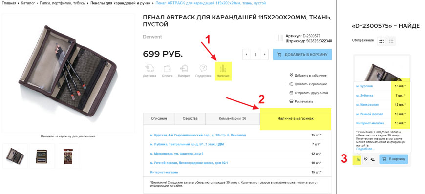 Наличие В Магазинах Наличие В Магазинах